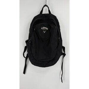 Callaway Golf Backpack Black Nylon Multi Pocket Travel Sport Bag